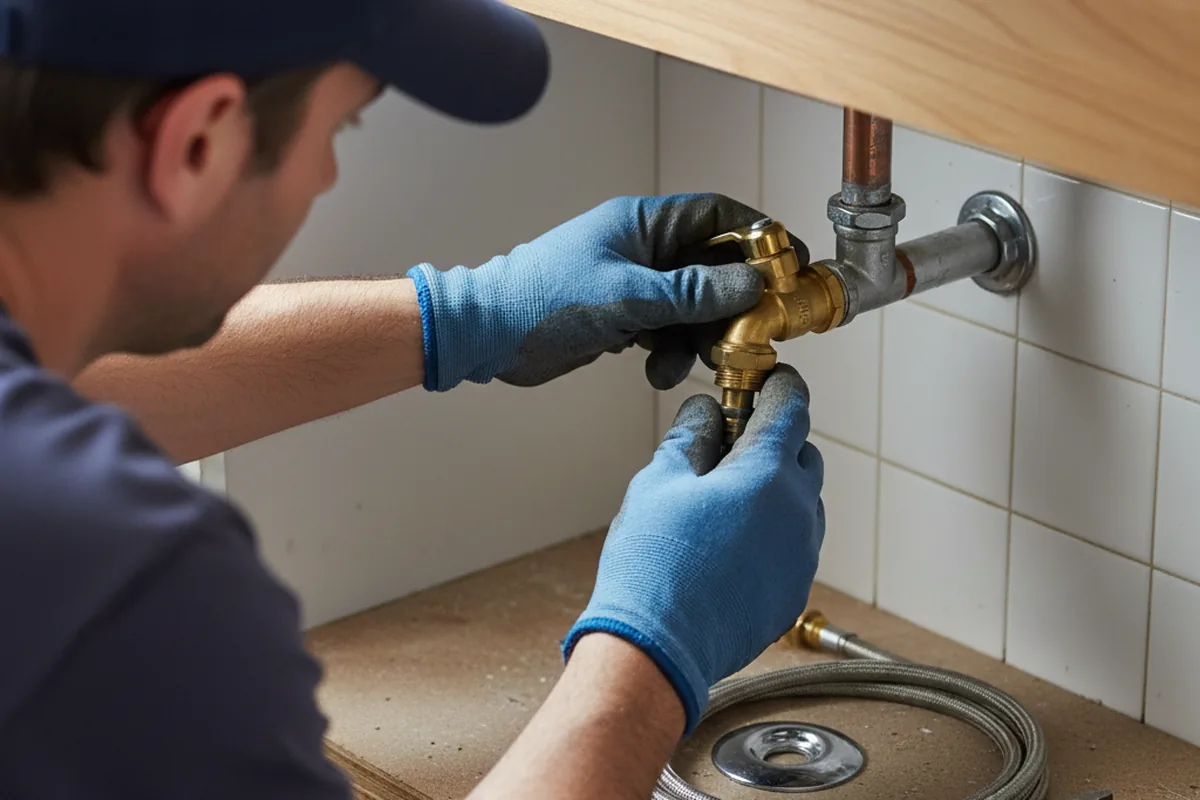 Shutoff valve and fitting work during Faucet and Fixture Repair in Dover